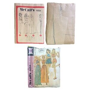 McCall's 4054 Halter Crop Top Wrap w Skirt Shorts Pattern Medium 12-14 UNCUT VTG